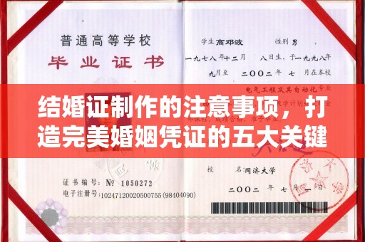 长涂结婚证制作的注意事项，打造完美婚姻凭证的五大关键点